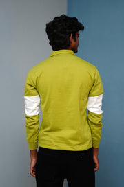 Full Sleeve Los Angeles Zipper Sweatshirt | Trending Winter Wear - mustard green